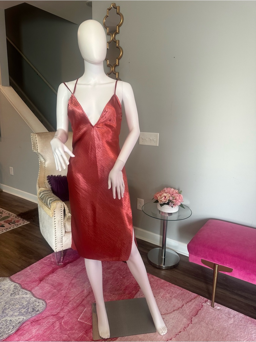 UNIQUE CROSSOVER STRAP BACK wt detail that makes new Express dress stand out